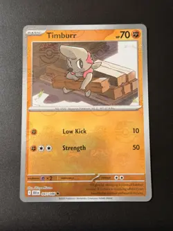 Pokemon TCG Black Bolt 047/086 Timburr Masterball Pattern - NM - Image 1