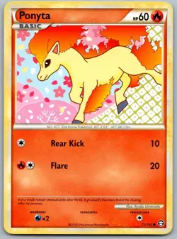 Pokemon TCG Ponyta Triumphant 72/102 Regular LP - Image 1