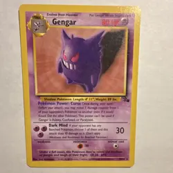 Wizards of the Coast Pokemon TCG Gengar Rare 20/62 Fossil Unlimited 1999 80 HP - Image 1