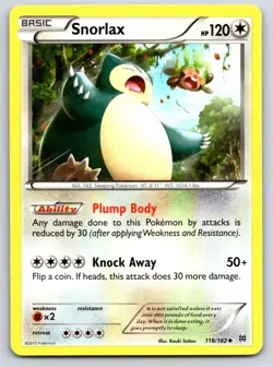 Snorlax 118/162 Uncommon BREAKthrough Pokemon Lightly Played - Image 1