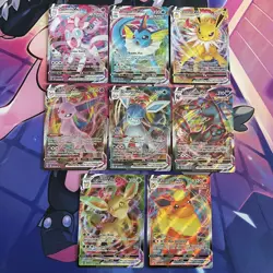 Pokemon TCG | Evolving Skies VMAX X8 Card Bundle Full Set Eeveelutions Holo Rare - Image 1