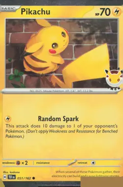 Pikachu (Pokemon Day 2026) Common Miscellaneous Cards & Products 051/162 NM - Image 1