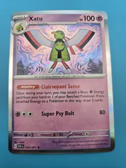 Pokemon Card Paldean Fates Holo Xatu 026/091 NM - Image 1
