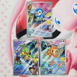 Piplup 042 + Chimchar 041 + Turtwig 040 - First Partner Pokemon Cards - #L608 - Image 1