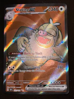Slaking ex HP 340 - 227/191 Sv08: Surging Sparks Holo Ultra Rare Pokemon Card - Image 1