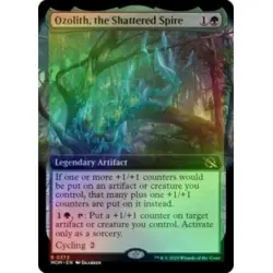 FOIL OZOLITH, THE SHATTERED SPIRE (EXTENDED ART) March Of The Machine MOM MTG - Image 1