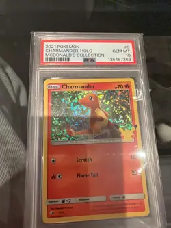 PSA 10 Pokemon 2021 McDonald's Collection CHARMANDER - HOLO #9 - Image 1