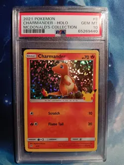 2021 Pokemon CHARMANDER Holo McDonald's Collection #9 PSA 10 Gem Mint - Image 1