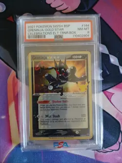 2019-2023 Pokemon SWSH Black Star Promos Greninja #SWSH144 PSA 8 - Image 1