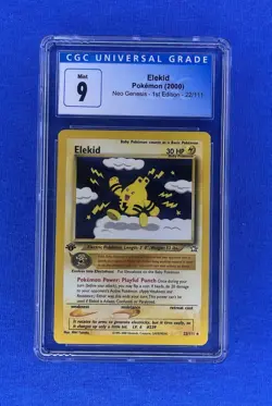 2000 Pokemon 1st Edition Neo Genesis Elekid CGC 9 - Image 1