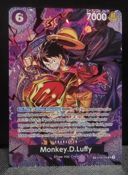 Bandai Monkey.D.Luffy One Piece CCG ST26-005 Full Art Holo SP 7000 Power - Image 1