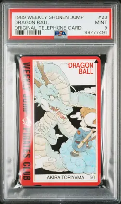 1989 WEEKLY SHONEN JUMP ORIG TELEPHONE CARDS #23 DRAGON BALL PSA 9 - Image 1
