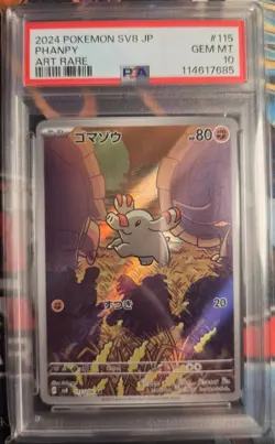 PSA 10 Phanphy 115/106 Sv8 Super Electric Breaker Holo Pokemon Card Japanese - Image 2