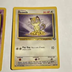 Pokemon TCG Drowzee & Meowth Base Set 1999 English 49/102 56/64 2 Card Lot - Mp - Image 3