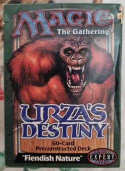 Magic The Gathering URZA'S DESTINY FIENDISH NATURE Opened - Image 1