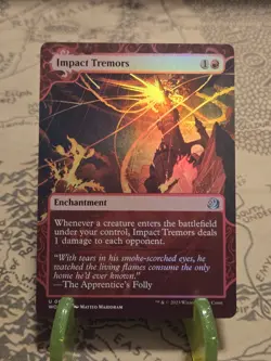 MTG Impact Tremors Wilds of Eldraine: Enchanting Tales Foil Uncommon NM - Image 1