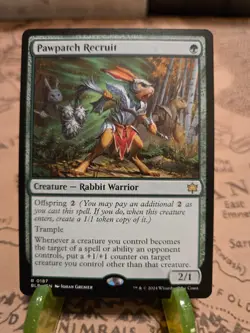 MTG Pawpatch Recruit Bloomburrow Regular Rare NM - Image 1