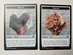 Modern Horizons emblem set (2 cards) Serra, Wrenn and Six NM MH1 MtG Magic - Image 1