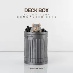 MTG Commander Deck Box 100+ Double Sleeved - Trash Rat Card Holder - Image 1