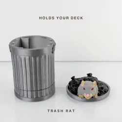 MTG Commander Deck Box 100+ Double Sleeved - Trash Rat Card Holder - Image 3