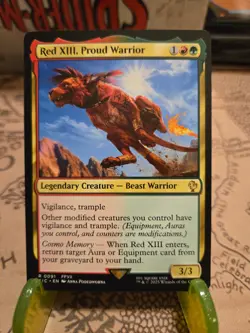 MTG Red XIII, Proud Warrior Commander: Final Fantasy Regular Rare NM - Image 1