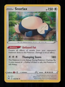HOLO SNORLAX RARE HOLO 143/196 MP POKEMON - Image 1