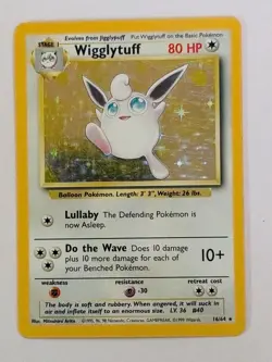 Wigglytuff - 16/64 Jungle Unlimited No Symbol Error Holo Rare Pokemon - Image 1
