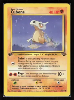 Cubone 1st Edition Common Pokemon Jungle 50/64 MP - Image 1