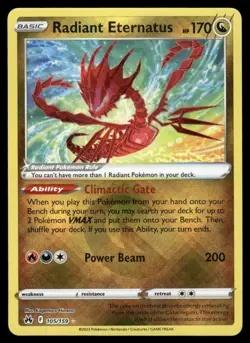 RADIANT ETERNATUS 105/159 RADIANT RARE CROWN ZENITH REVERSE HOLO POKEMON NM - Image 2