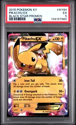 2015 POKEMON XY BLACK STAR PROMO PIKACHU EX #XY84 PSA 5 EX #134157960 - Image 1