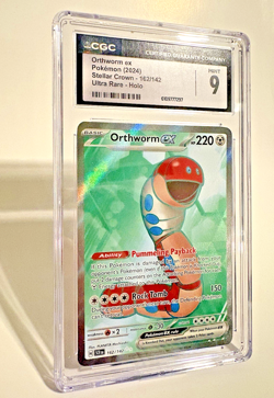 Pokemon TCG Orthworm ex 162/142 Stellar Crown Ultra Rare Holo CGC 9 English - Image 2