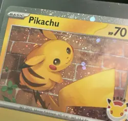 Pikachu 051/162 Cosmo Holo 2026 Pokemon Day w/Swirl - Image 5