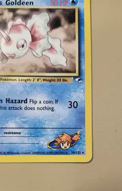 2000 Pokemon WOTC English Gym Heroes Misty's Goldeen GHmG1 - Image 4