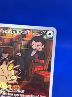 Pokemon Destined Rivals Team Rocket’s Meowth 203/182 Illustration Rare IR NM/LP - Image 4