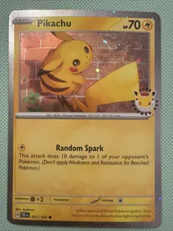 Pikachu 051/162 - Pokemon Day 2026 Stamped Holo - Image 1