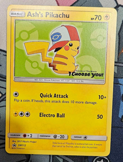 Pokemon TCG - Ash's Pikachu SM112 - LP - Image 1