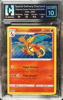 TCG P◓kem◓n 2022 ⚔ &🛡 SP DELIVERY CHARIZARD POKEMON CENTER UK- HOLO HCG 10 - Image 1