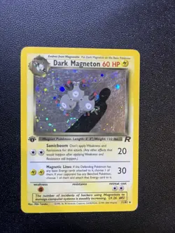 Pokemon TCG Team Rocket 1st Edition Dark Magneton Holo 11/82 - Image 1