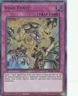 YUGIOH HOLO CARD VOID FEAST BROL-EN093 1ST EDITION - Image 1