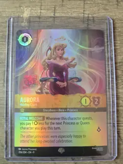 Aurora - Holding Court (Epic) 206/204 Fabled Holo 2025 Disney Lorcana Card NM - Image 1