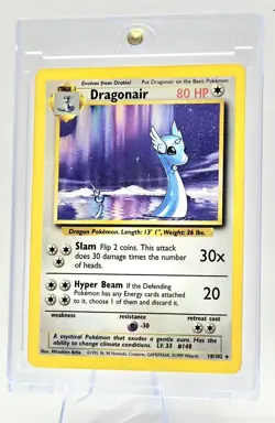 Pokemon TCG Dragonair Base Set Card 18/102 1995 Black Star - Image 4