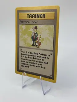 Pokemon Trader 77/102 Rare Non-Holo Base Set Pokemon Trainer Card LP - Image 2