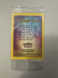 Pokemon TCG Ancient Mew Movie Promo Card 2000 Vintage Holo Foil SEALED - Image 1