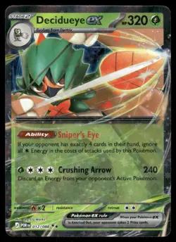 Pokemon Cards Decidueye ex 012/088 Perfect Order Double Rare NM - Image 1