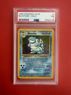 PSA 7 NEAR MINT Pokemon Blastoise 2/102 Holo Base Set Unlimited 1999 English - Image 1