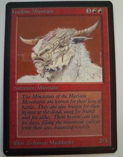 Hurloon Minotaur LP Beta MTG Magic the Gathering - Image 1