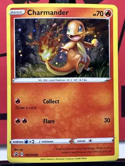 Charmander SWSH092 SWSH: Sword & Shield Promo Cosmo Holo Pokemon Card - Image 3