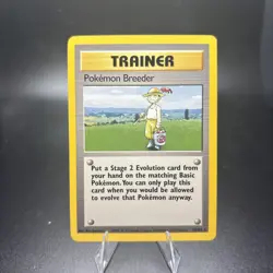 Pokemon TCG Trainer Card Pokemon Breeder Base Set Rare 76/102 NM -c - Image 1
