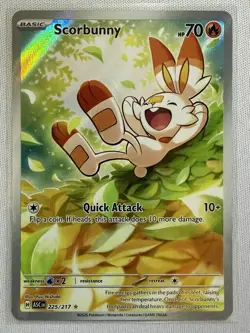 2026 Pokemon Ascended Heroes Scorbunny Illustration Rare #225/217 - Image 1