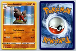 HISUIAN ARCANINE 084/196 HOLO R LOST ORIGIN POKEMON LP KATO - Image 3
